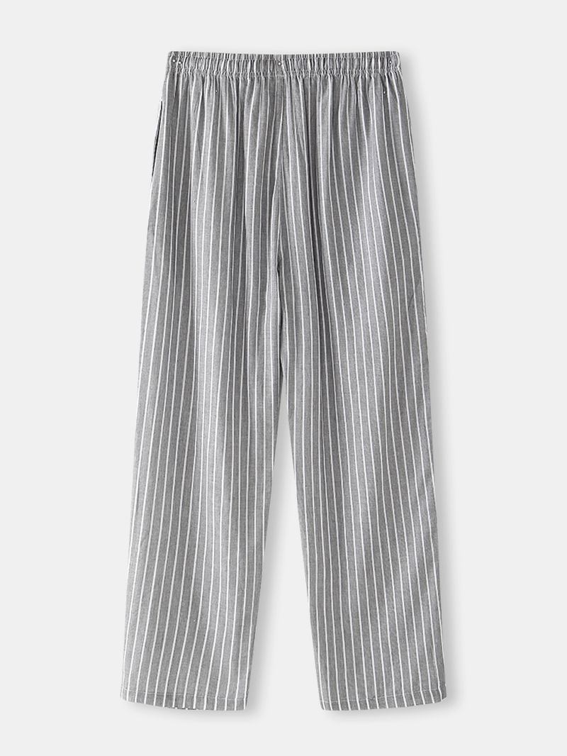 Herre Stripe Snøring Pocket Home Fritids Pyjamas Bukser