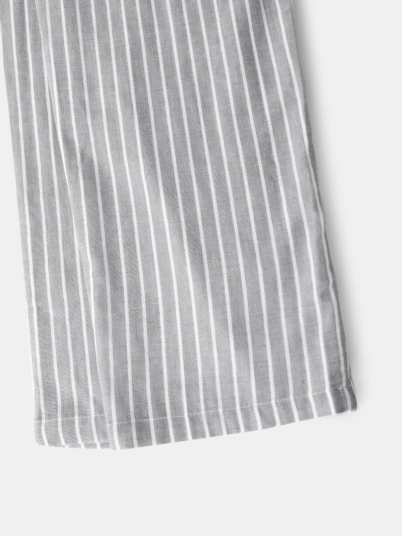 Herre Stripe Snøring Pocket Home Fritids Pyjamas Bukser