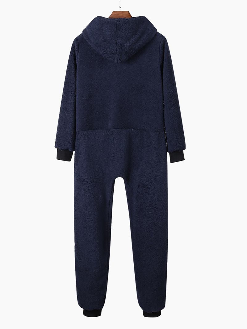 Hettegenser Med Glidelås Langermet Flanell Onesie Jumpsuits Pyjamassett