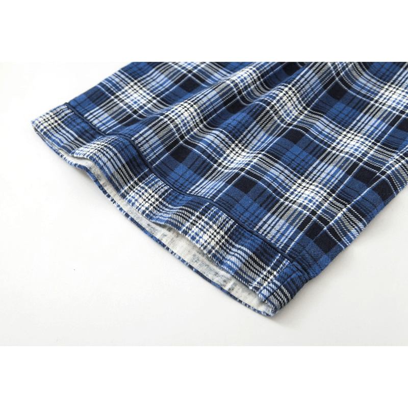 Plaid Bomull Varm Pyjamas Sett