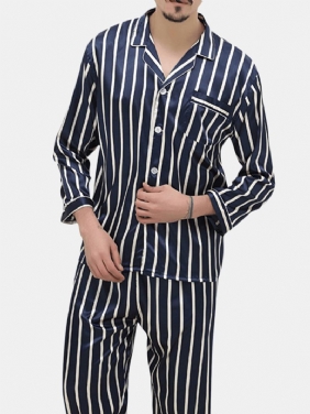 Stripes Med Trykk Pyjamas Sett