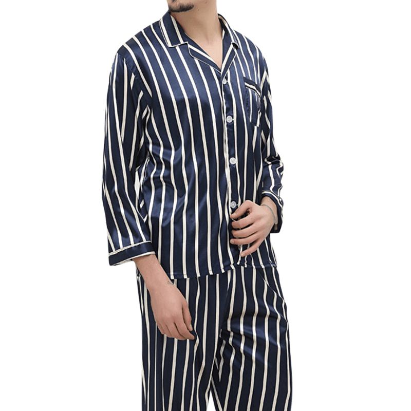 Stripes Med Trykk Pyjamas Sett