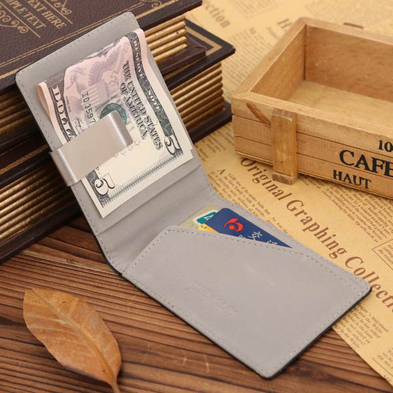 Creative Money Clip Herre Pu-veske Liten Fargerik Lommebok