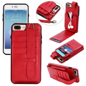 Ekte Skinn Multifunksjonell Iphone6/6s/6 Plus/6s Plus/7/7 Plus Etui Lommebokkortholder Telefonveske