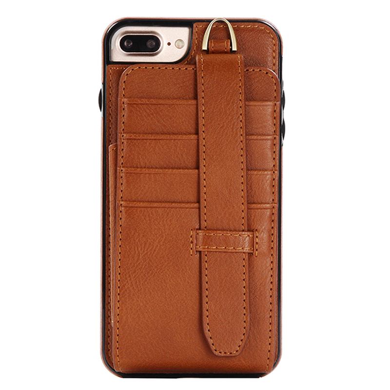 Ekte Skinn Multifunksjonell Iphone6/6s/6 Plus/6s Plus/7/7 Plus Etui Lommebokkortholder Telefonveske