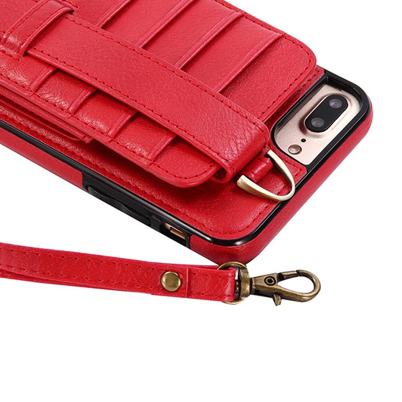 Ekte Skinn Multifunksjonell Iphone6/6s/6 Plus/6s Plus/7/7 Plus Etui Lommebokkortholder Telefonveske