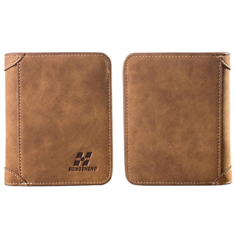 Herre Luxury Soft Business Leather Bifold Lommebok Kredittkortholder Veske