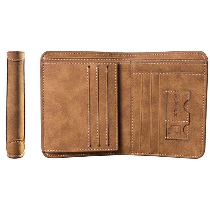 Herre Luxury Soft Business Leather Bifold Lommebok Kredittkortholder Veske