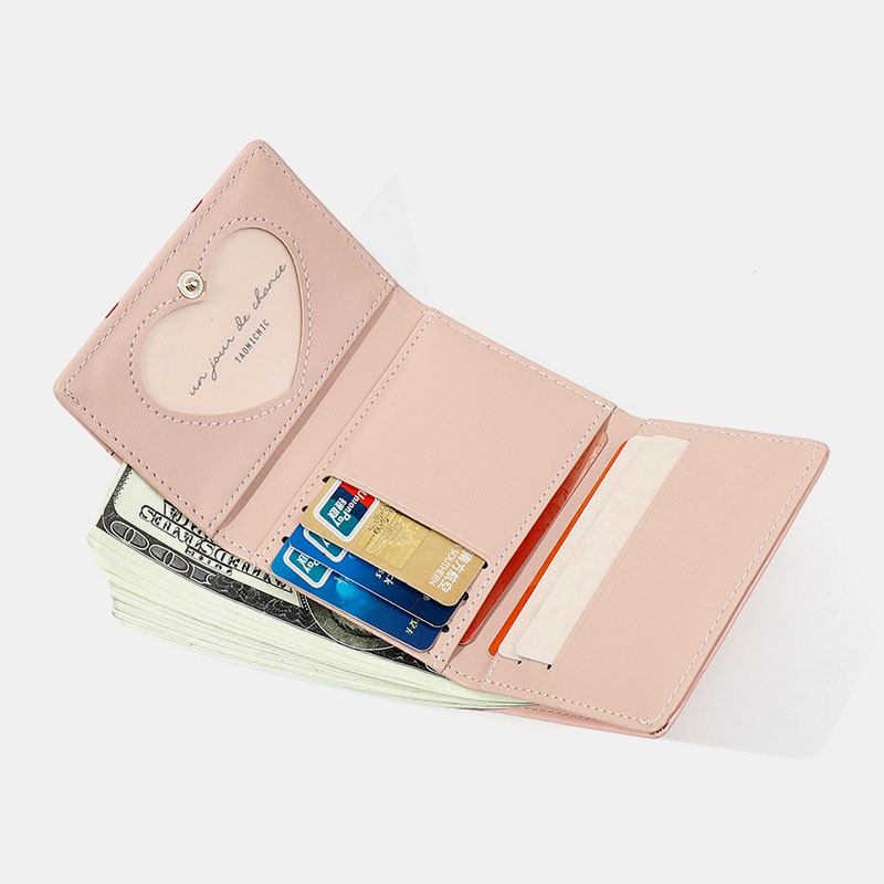 Kvinner 7 Kortspor Trifold Fruit Med Trykk Wallet