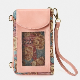 Kvinner Bjørnemønster 12 Kortspor Telefonveske Crossbody Veske Clutches Veske