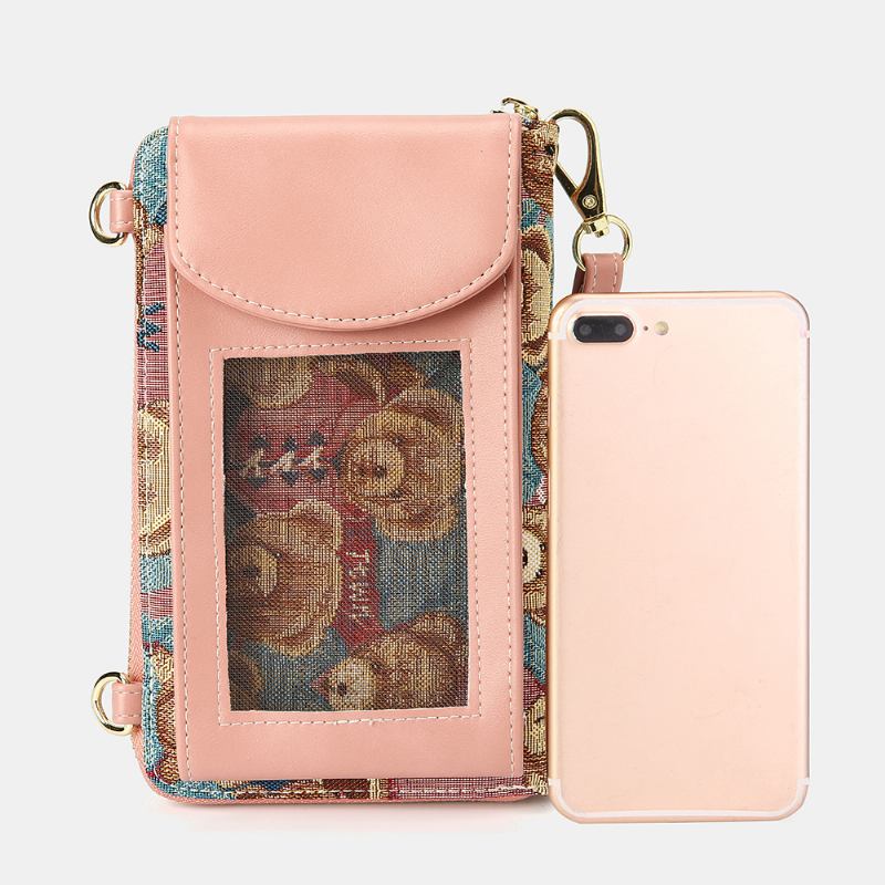 Kvinner Bjørnemønster 12 Kortspor Telefonveske Crossbody Veske Clutches Veske