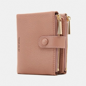 Kvinner Pu-skinn Multi-slot Håndbære Kort Lommebok Clutch Veske