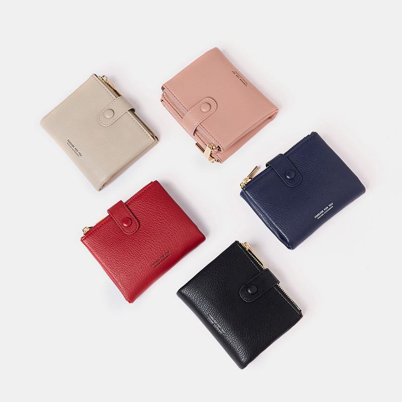 Kvinner Pu-skinn Multi-slot Håndbære Kort Lommebok Clutch Veske