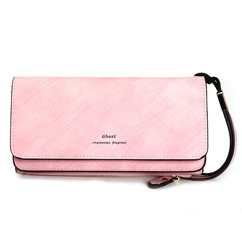 Kvinner Pu-skinn Vintage Retro Funksjonell Fritids Clutch-kortholder Lommebok