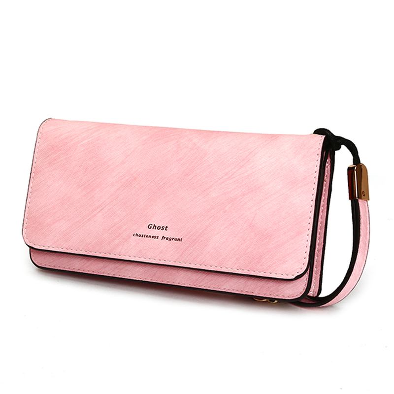 Kvinner Pu-skinn Vintage Retro Funksjonell Fritids Clutch-kortholder Lommebok