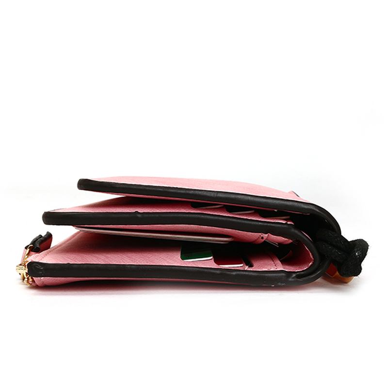 Kvinner Pu-skinn Vintage Retro Funksjonell Fritids Clutch-kortholder Lommebok