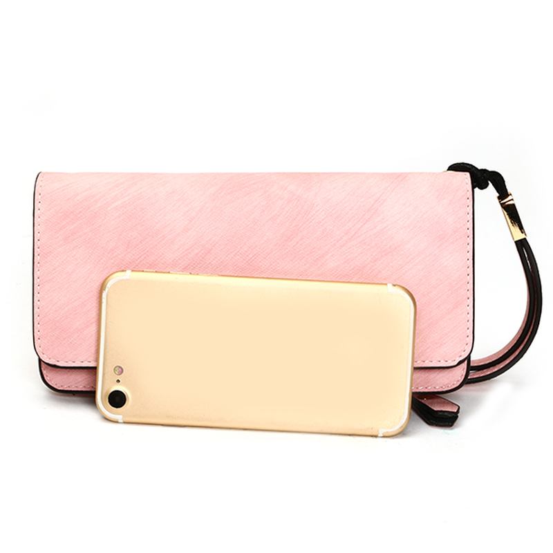 Kvinner Pu-skinn Vintage Retro Funksjonell Fritids Clutch-kortholder Lommebok