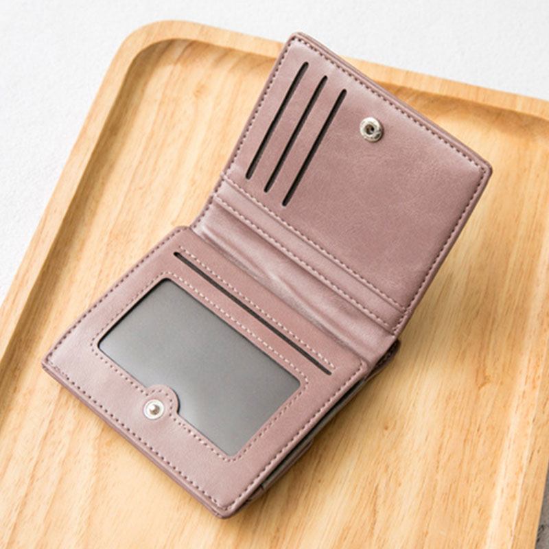 Kvinner Retro Mni Bifold Multi-card Slot Kortholder Lommebok