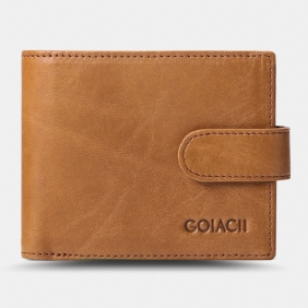 Menn Bifold Blocking Wallet Horisontal Stor Kapasitet Multi-card Slot Kortholder Myntpung Førerkortlommebok