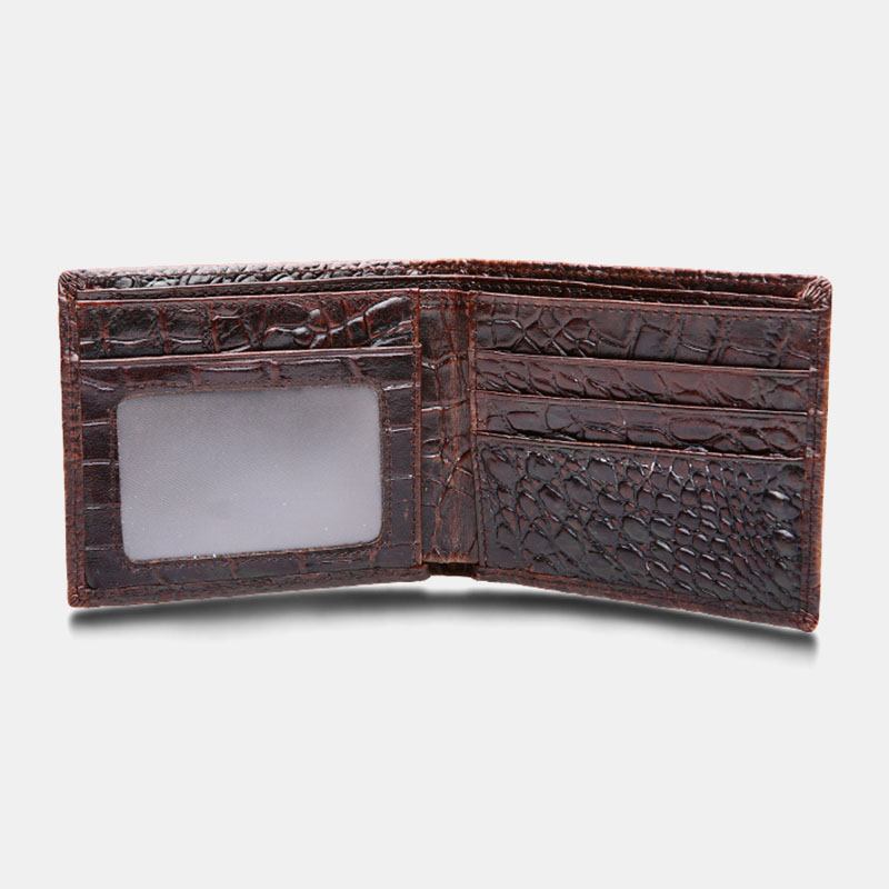 Menn Ekte Skinn Krokodille Business Money Clip Card Case Lommebok