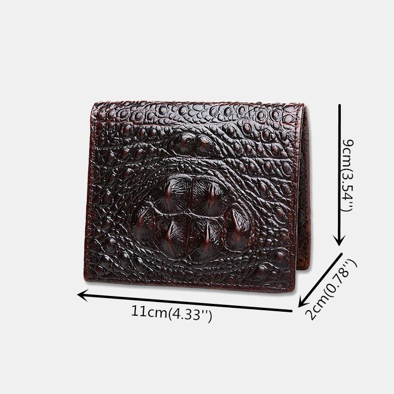 Menn Ekte Skinn Krokodille Business Money Clip Card Case Lommebok