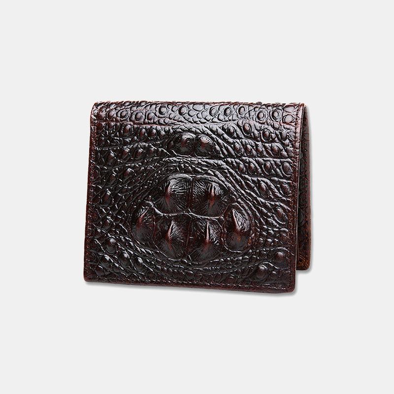 Menn Ekte Skinn Krokodille Business Money Clip Card Case Lommebok