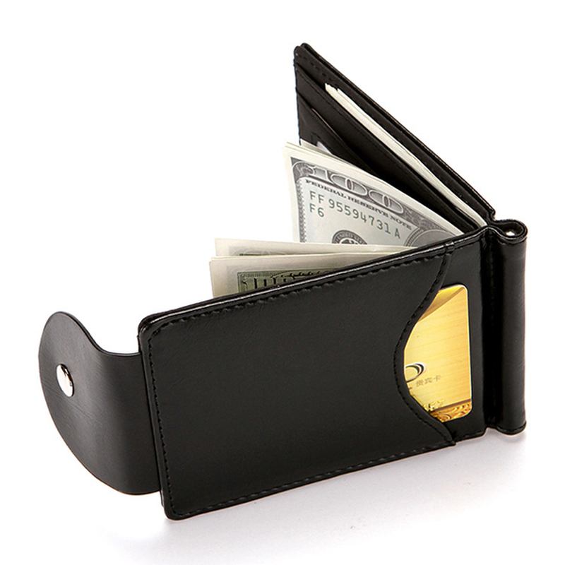 Menn Faux Leather Creative Money Clip Lommebok