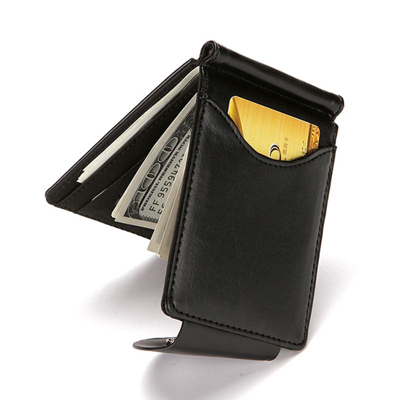 Menn Faux Leather Creative Money Clip Lommebok