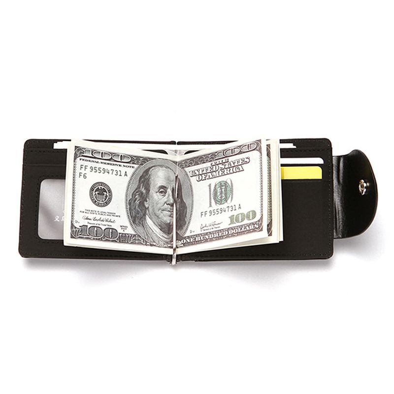 Menn Faux Leather Creative Money Clip Lommebok