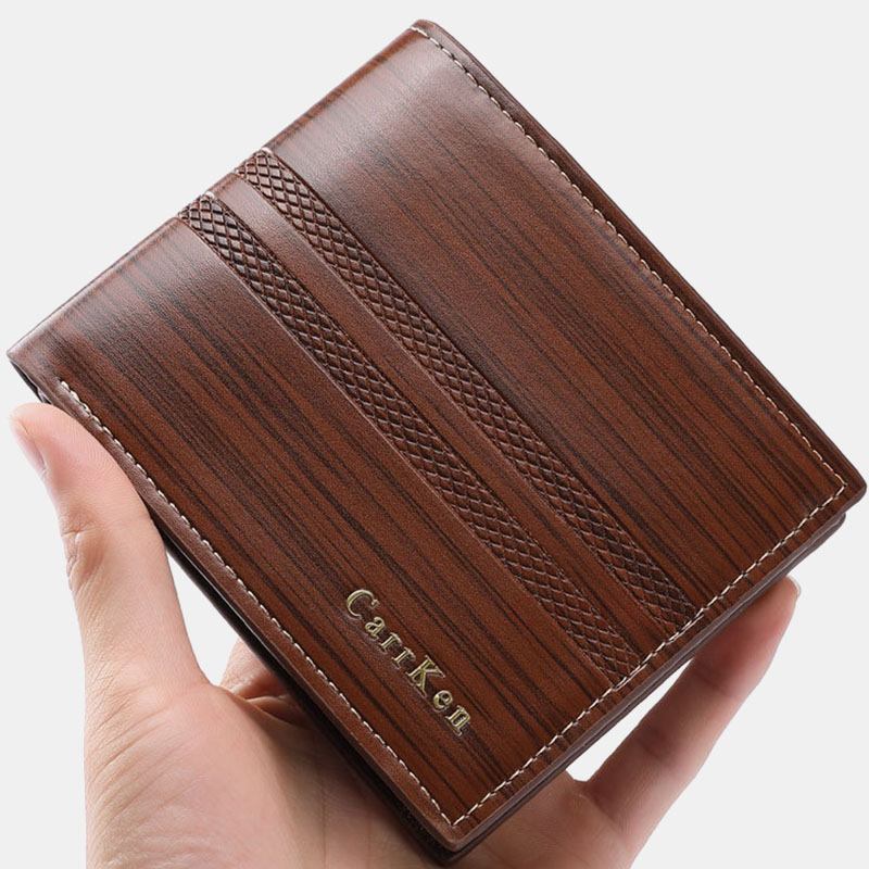 Menn Faux Leather Mote Wallet Card Holder