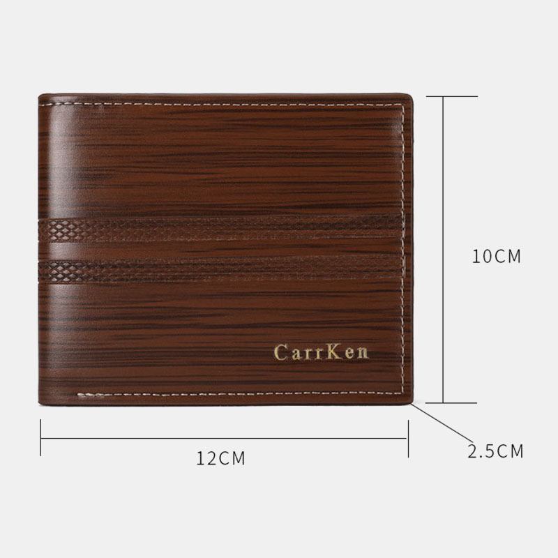 Menn Faux Leather Mote Wallet Card Holder