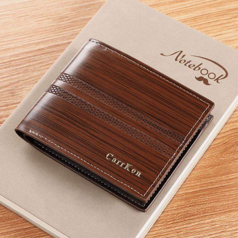 Menn Faux Leather Mote Wallet Card Holder