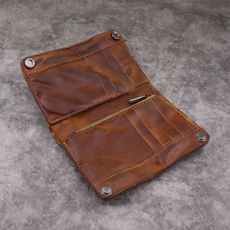 Menn Genuine Leather Business Retro Multi-slot Kortholder Lommebok