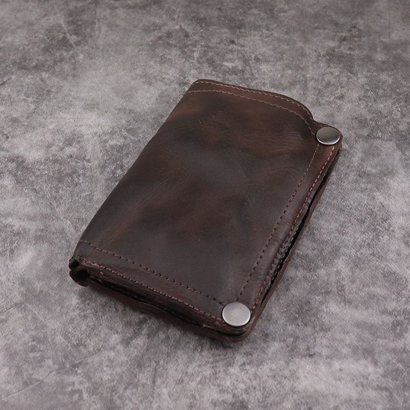 Menn Genuine Leather Business Retro Multi-slot Kortholder Lommebok