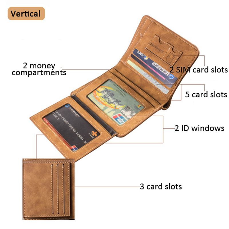 Menn Multi Card Slots Slim Lommebok Kortholder