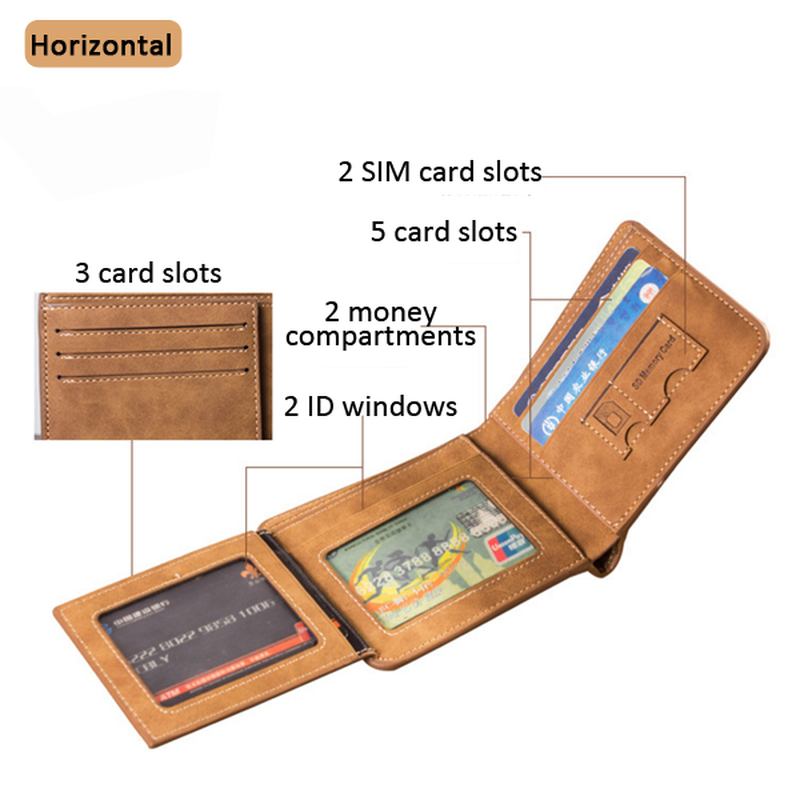 Menn Multi Card Slots Slim Lommebok Kortholder