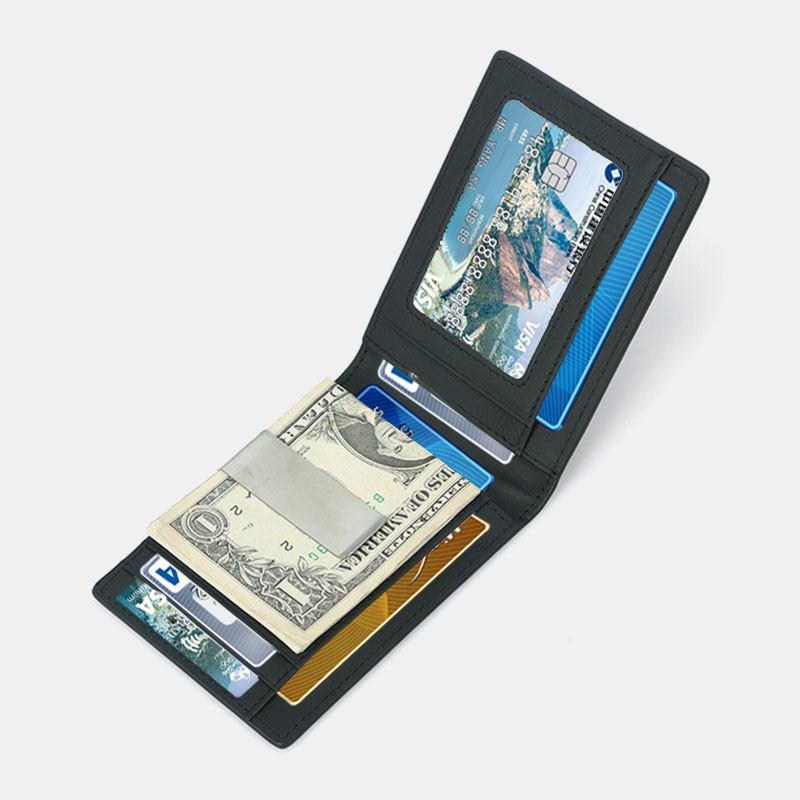 Menn Multifunksjon Business Carbon Fiber Us Dollar Klippekort Handel Kort Multi-card Slots Lommebok