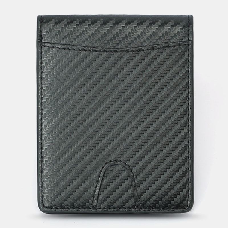 Menn Multifunksjon Business Carbon Fiber Us Dollar Klippekort Handel Kort Multi-card Slots Lommebok