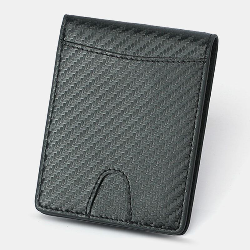 Menn Multifunksjon Business Carbon Fiber Us Dollar Klippekort Handel Kort Multi-card Slots Lommebok