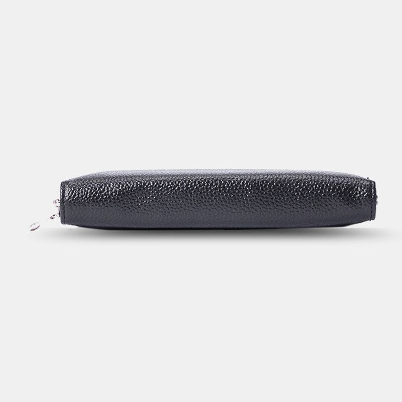 Menn Og Kvinner Ekte Skinn Med Stor Kapasitet Anti-tyverikortholder Business Clutch Veske Lang Lommebok