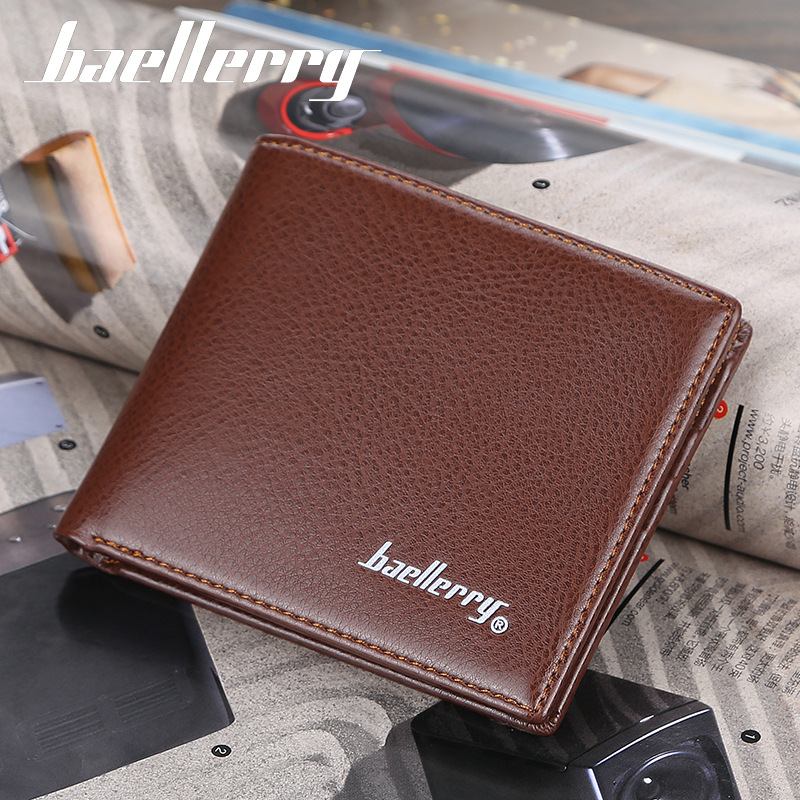 Menn Pu Leather Bifold Multi Card Slot Retro Business Myk Tynn Lommebok