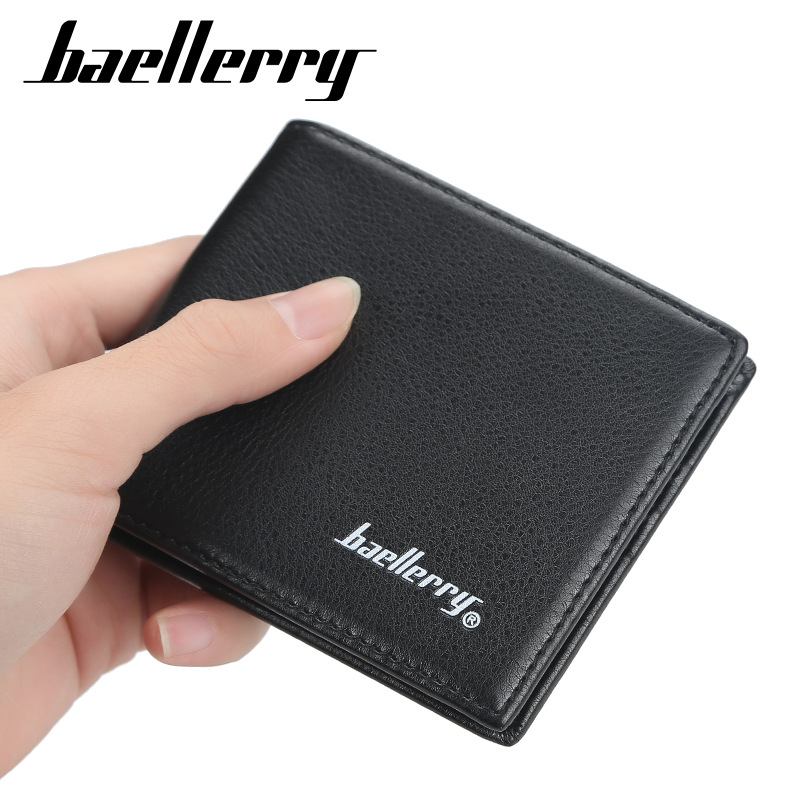 Menn Pu Leather Bifold Multi Card Slot Retro Business Myk Tynn Lommebok