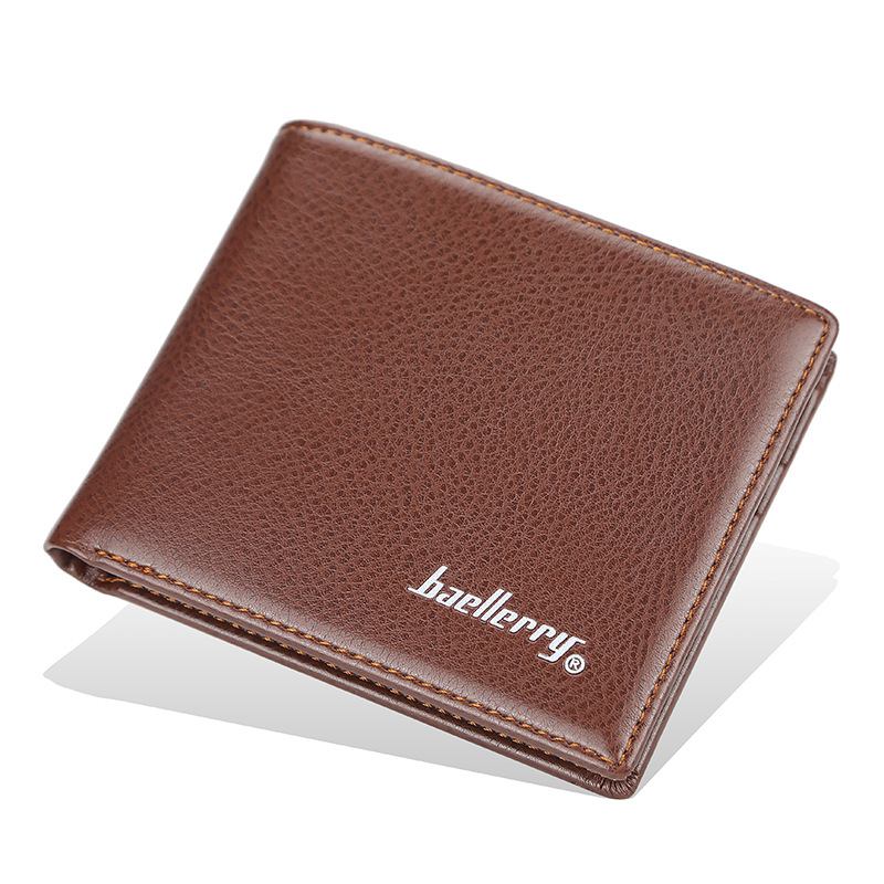 Menn Pu Leather Bifold Multi Card Slot Retro Business Myk Tynn Lommebok