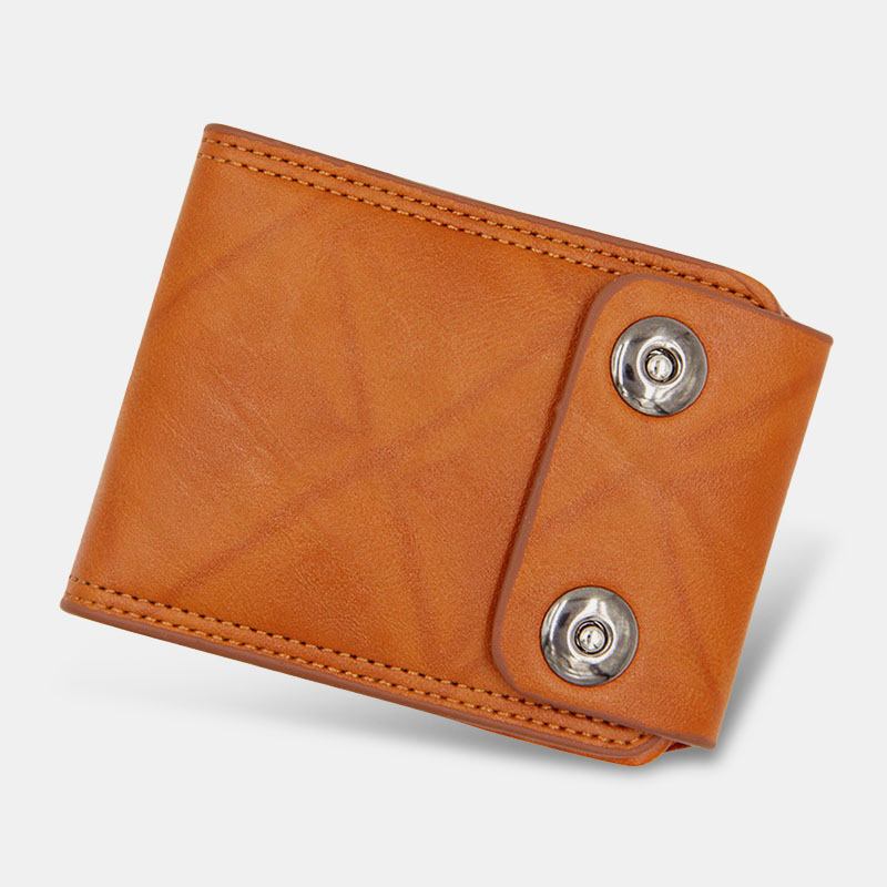 Menn Pu-skinn Dollarmønster Bifold Sort Multi-card Slot Card Holder Myntlommebok