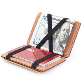 Pu Money Card Clip Magic Wallet Fritids Clutch Bus Card Bag