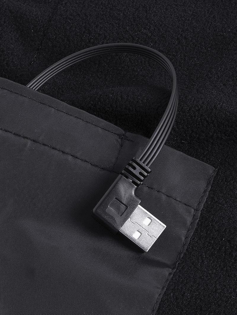 Usb Elektrisk Oppvarmet Thermal Fit Front Glidelås Ned Vest