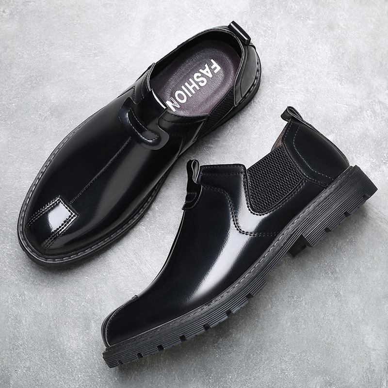 Menn Pustende Rund Tå Myk Såle England Style Slip On Fritids Chelsea Boots