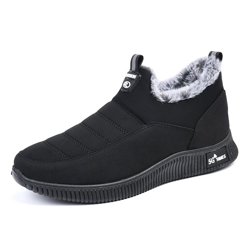 Menn Sklisikker Varmfôret Myk Såle Solid Slip On Outdoor Fritids Snow Shoes