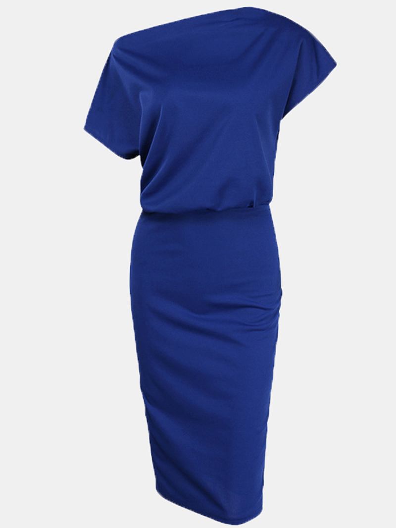 Elegant Bodycon-kjole I Ensfarge For Kvinner