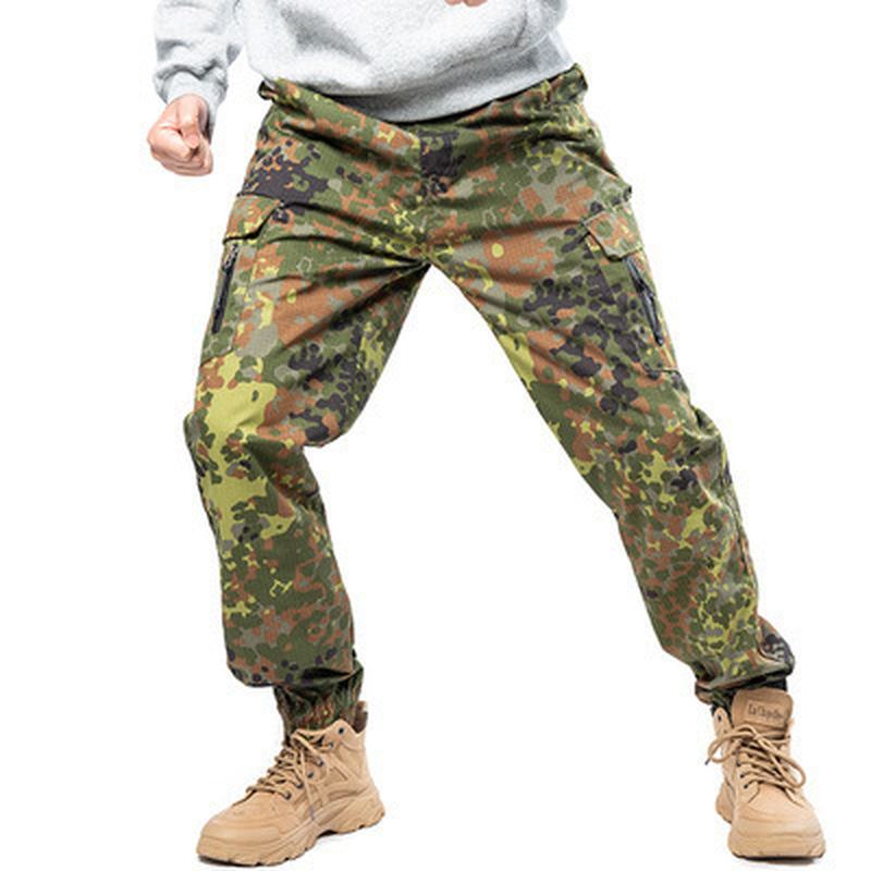 Camouflage Tactical Pants Gitter Fanshui 65 35 Rutete Taktiske Bukser Snøringsføtter